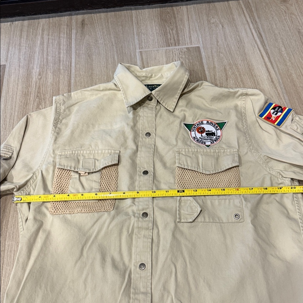 Very nice Ralph Lauren safari style M has added patches Africa and Range Rover - Picture 11 of 12